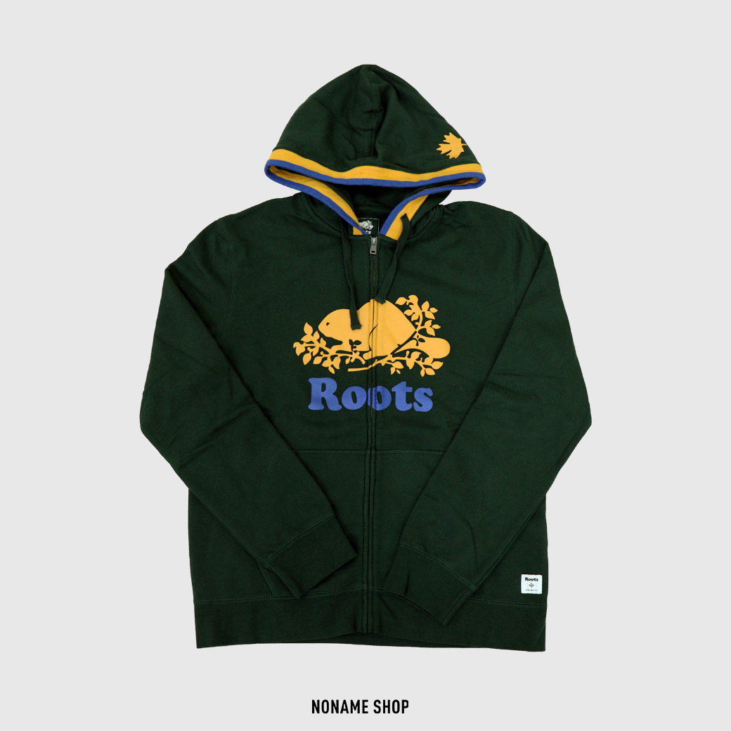 ROOTS Cooper Stamp Full Zip Hoody  海狸連帽 外套 森林綠