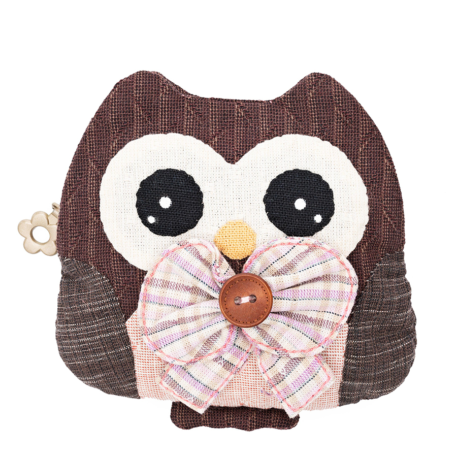 販售原尺寸【紙型】(貓頭鷹零錢包)