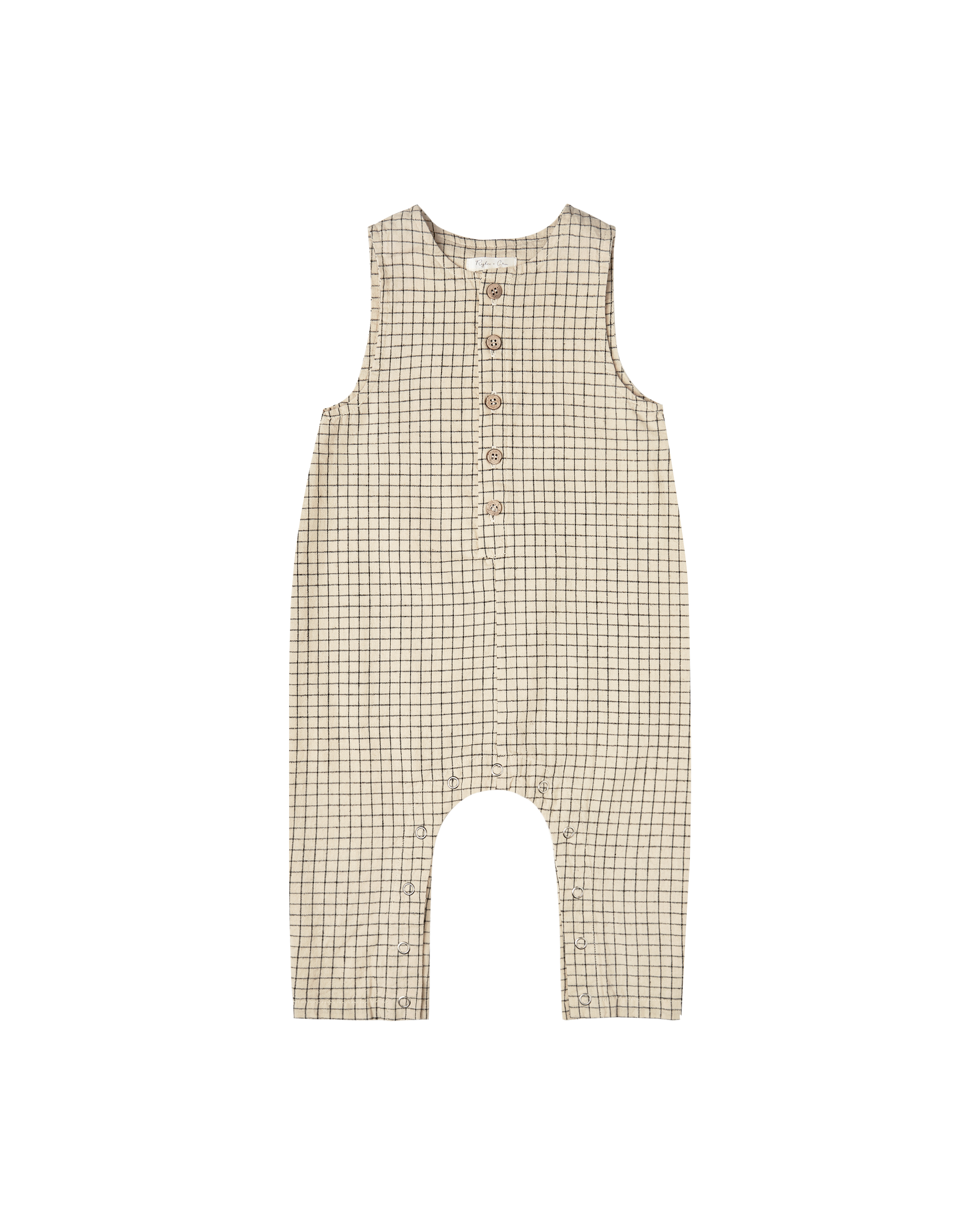 RYLEE AND CRU -  Button Jumpsuit（Butter Grid）