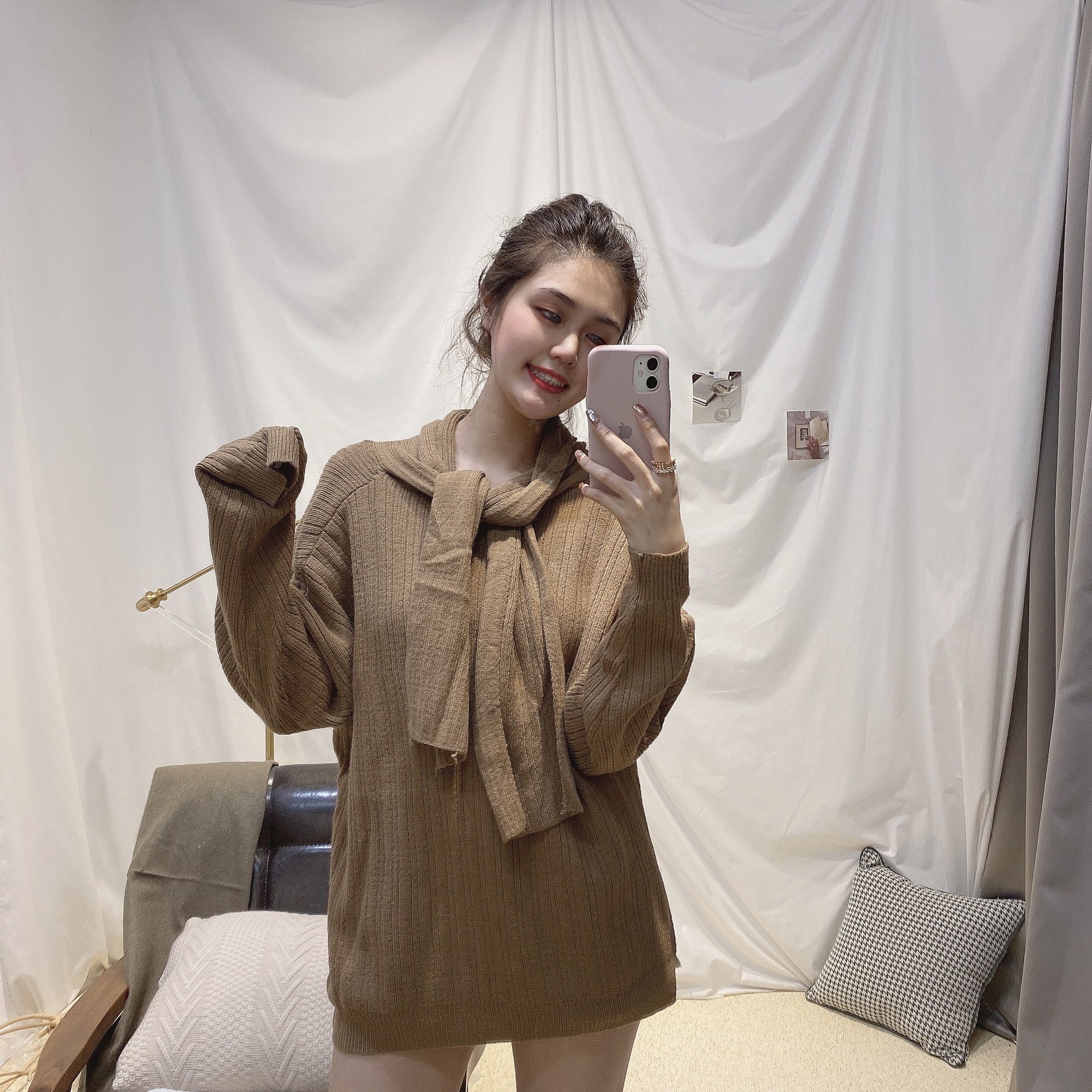 假兩件前綁毛衣/二色