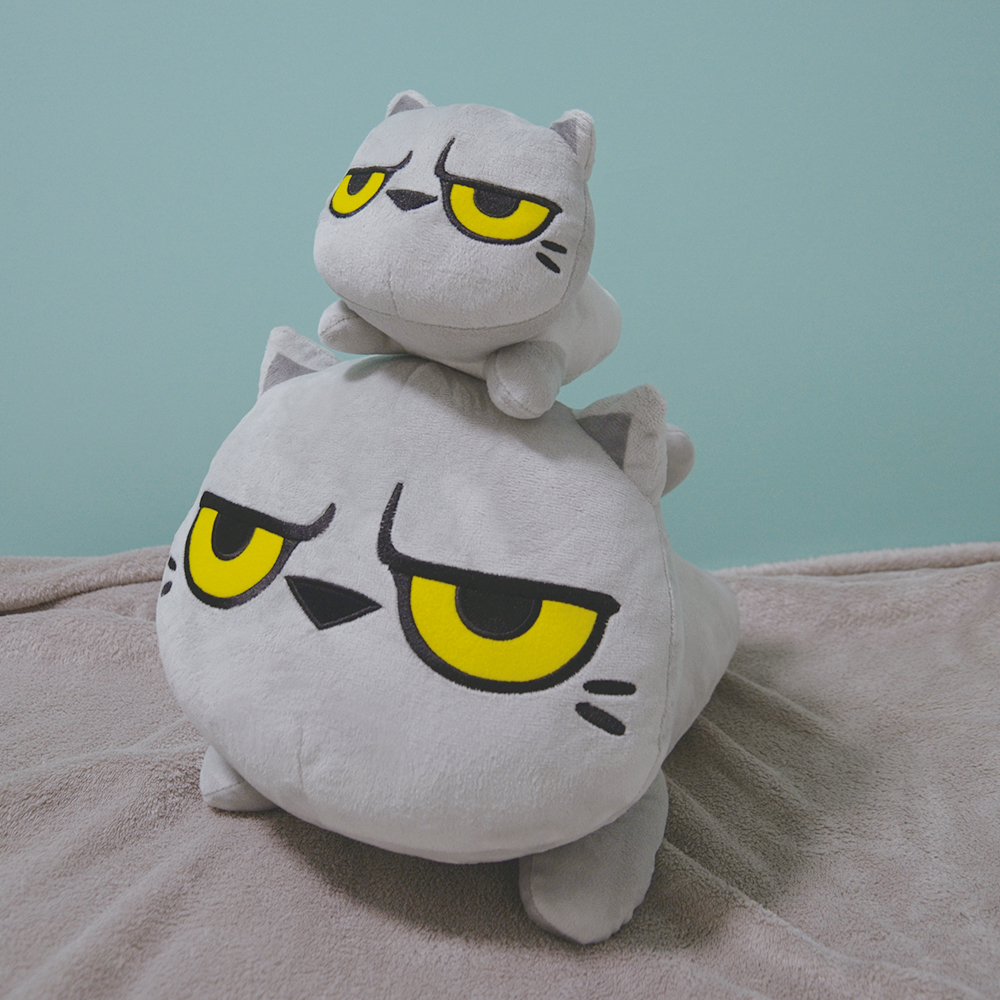 貓爪抓造型玩偶-趴趴胖茶茶(小)