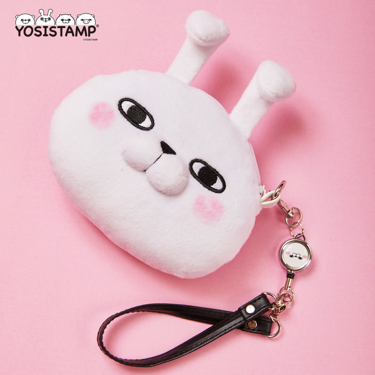 YOSISTAMP兔兔100％絨毛票卡零錢包