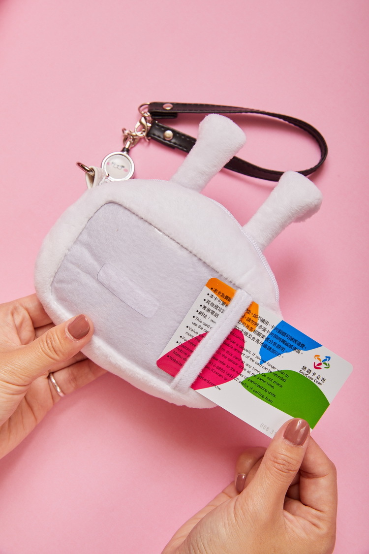 YOSISTAMP兔兔100％絨毛票卡零錢包