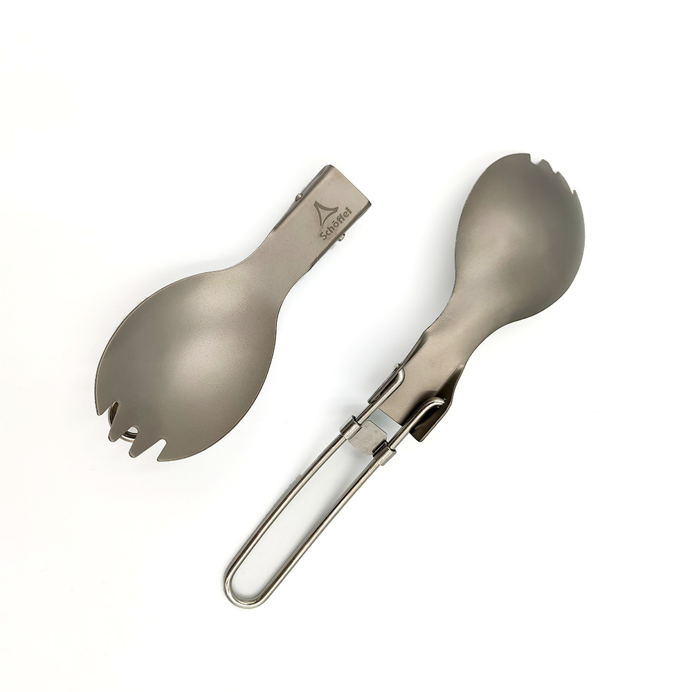 純鈦二合一折疊湯匙(單支)/ UR20009 ∎