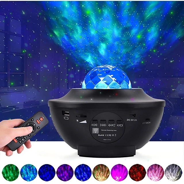 LED Starry Galaxy Projector Night Light Ocean Wave Proj