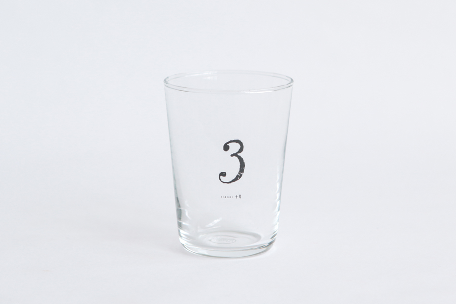 +t企劃-數字杯-3/黑 玻璃杯