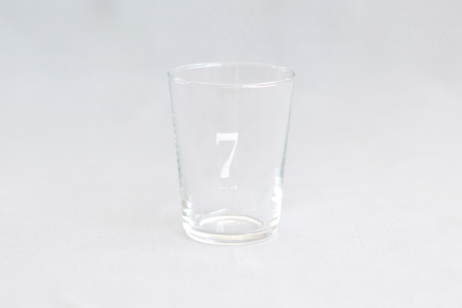 +t企劃-數字杯-7/白 玻璃杯