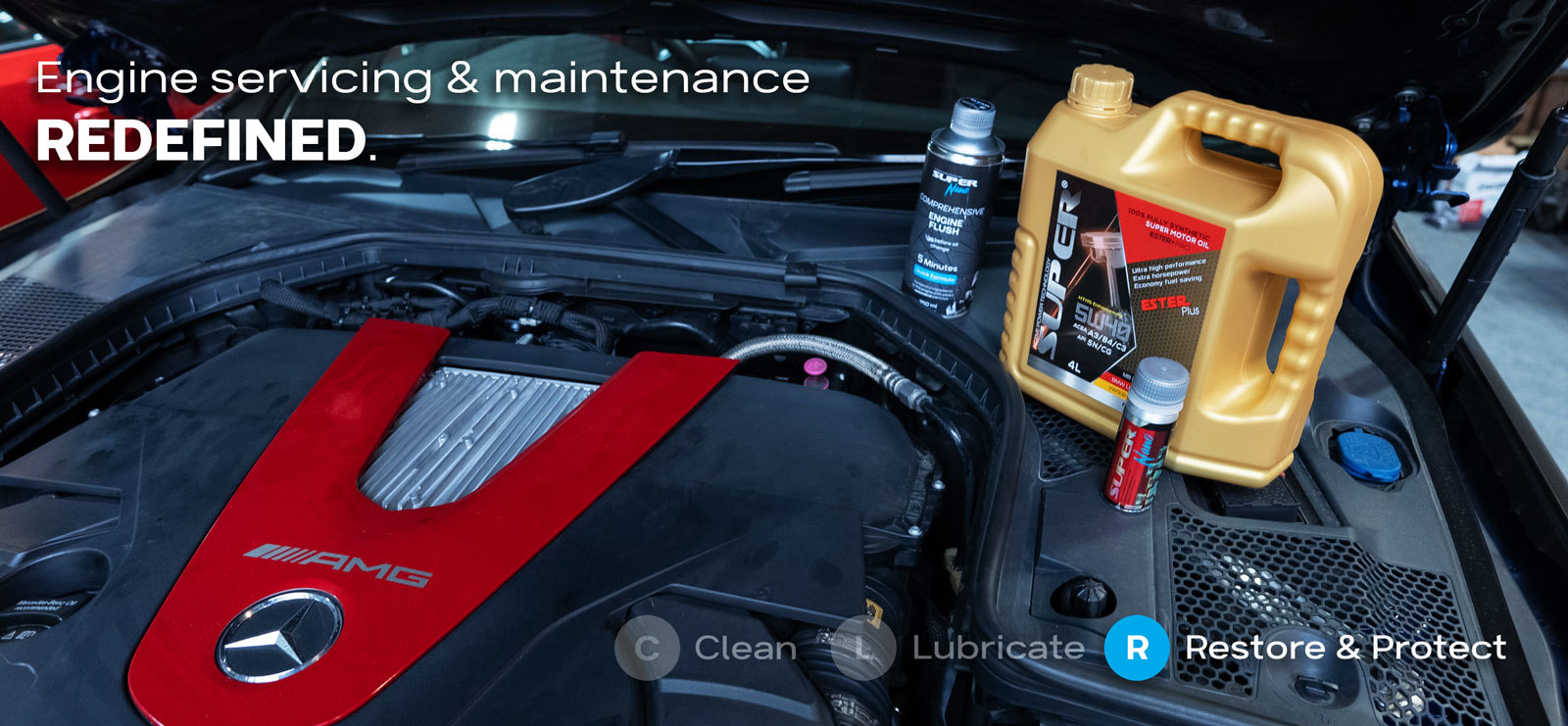 super nano engine restoration maintenance service package engine restorer flush ester plus 5w40 amg c43 oil