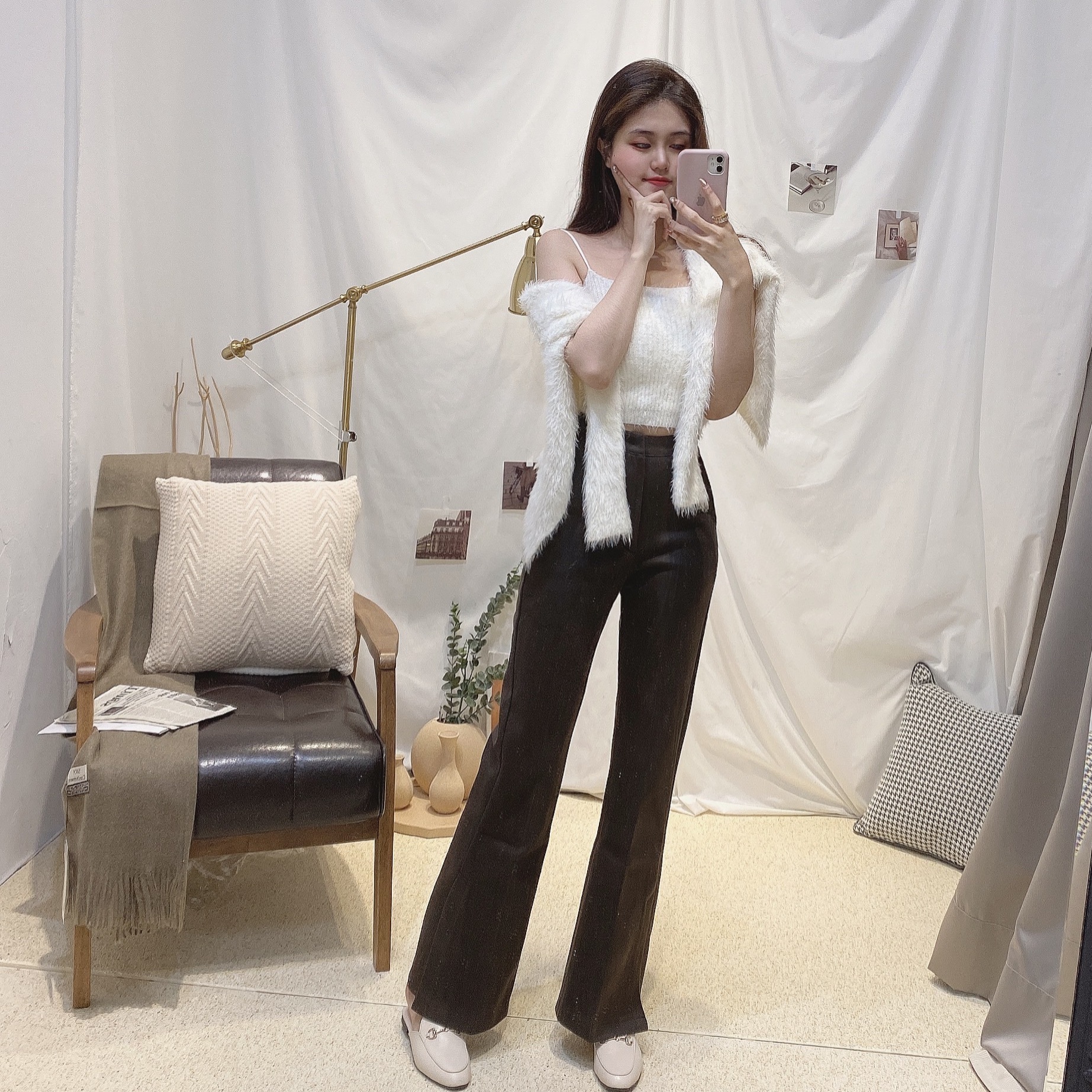 毛呢激瘦下衩西裝褲/二色