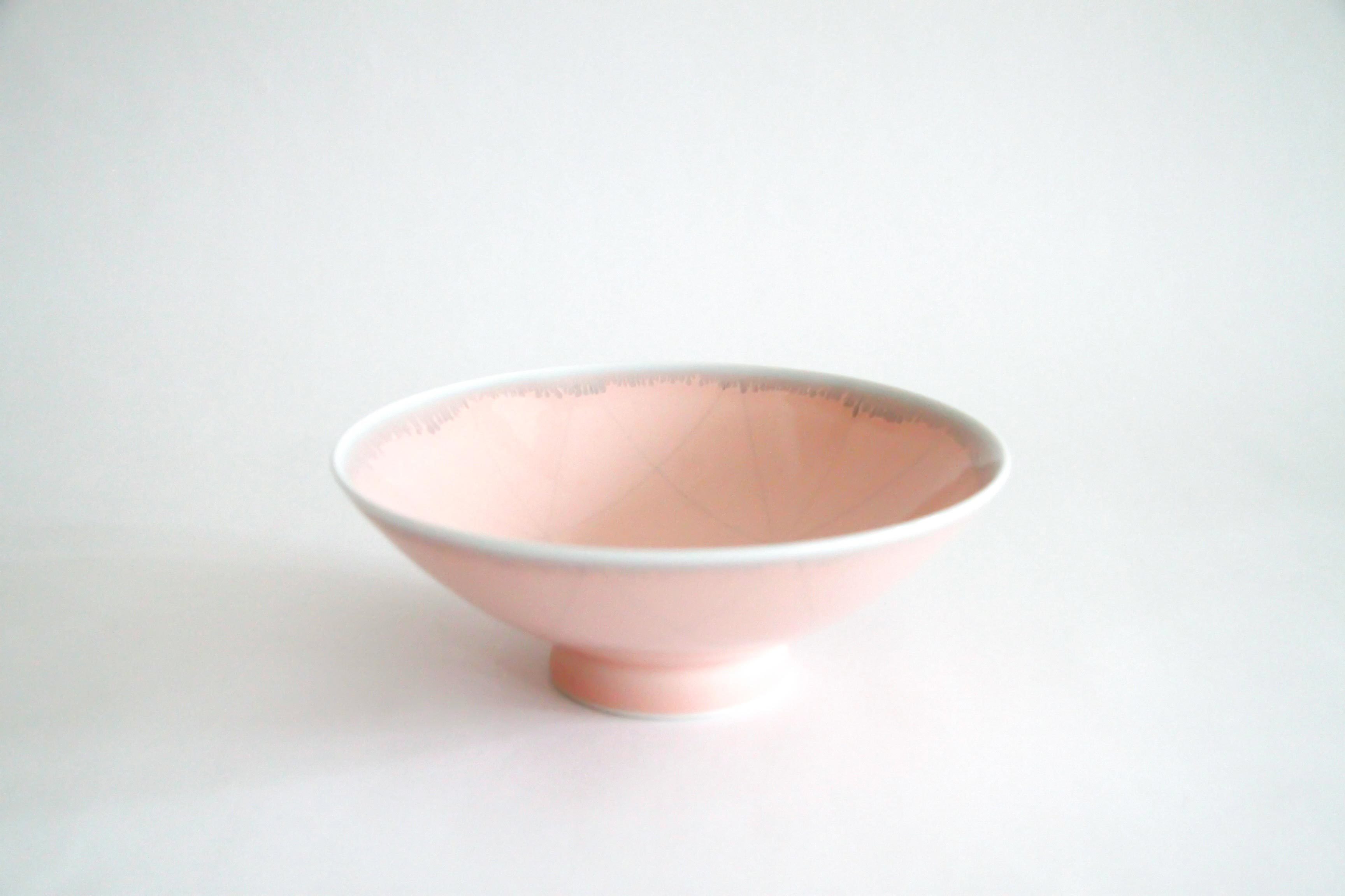 白山陶器-平茶碗 HM-8 粉底灰三角