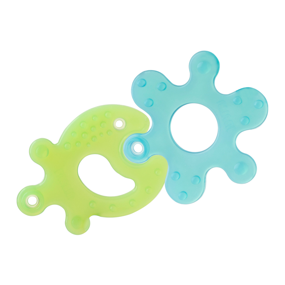 【FARLIN】兒童益智拼圖固齒器2入組 0M+(綠魚+藍龜)