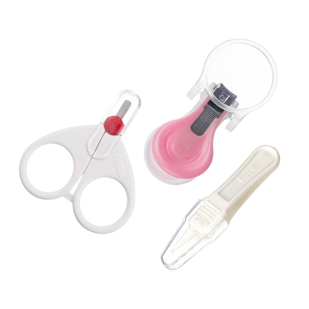 【Farlin】新生嬰兒安全清潔三件組(粉)