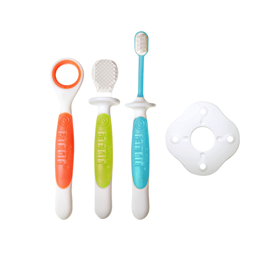 【FARLIN】兒童練習牙刷組(含三階段牙刷) 藍