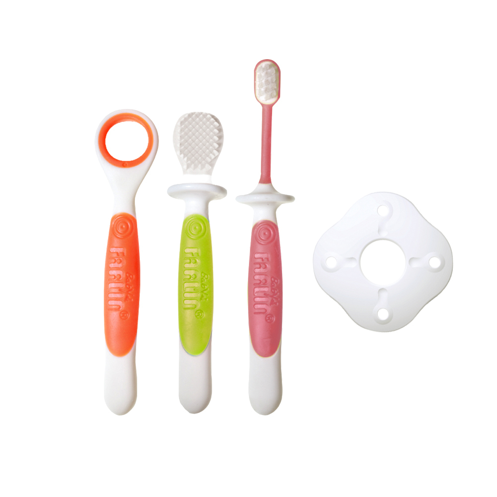 【FARLIN】兒童練習牙刷組(含三階段牙刷) 粉