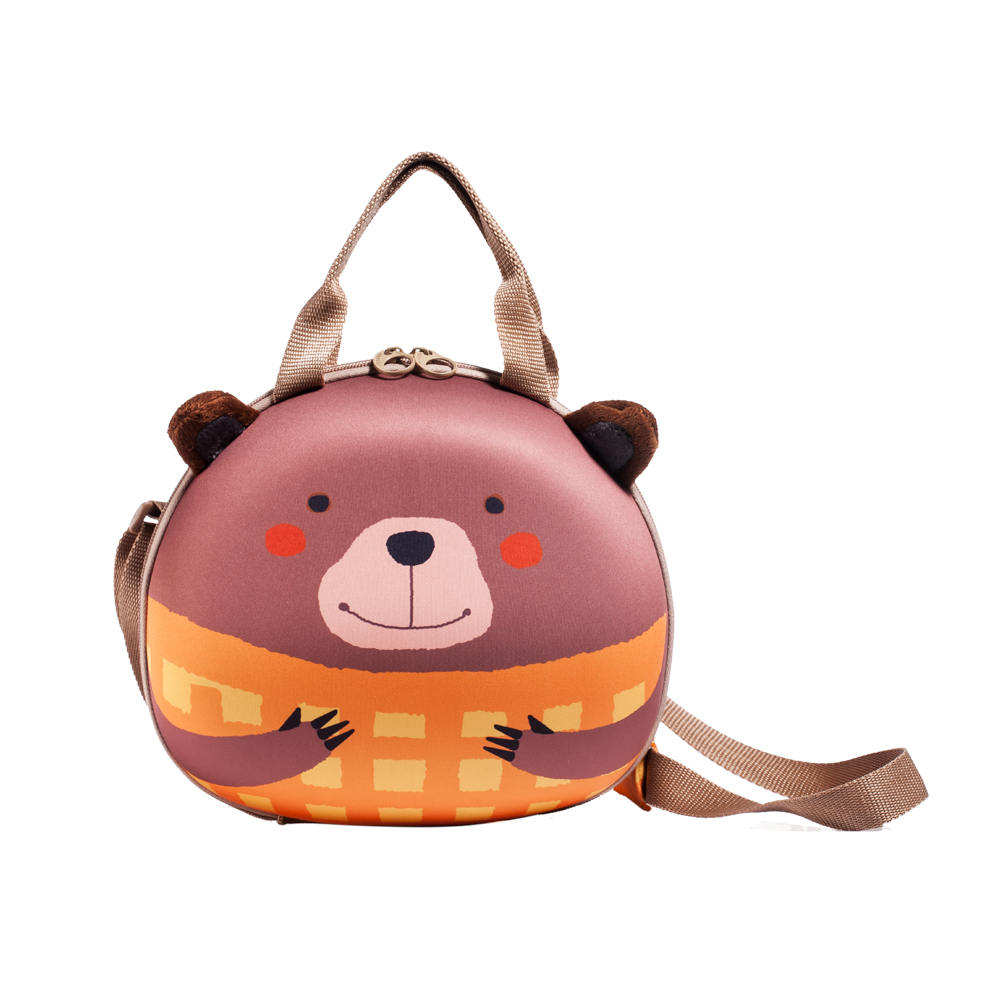 【FARLIN】Sina&Mina 兒童單肩背斜背側背包(鬆餅熊)