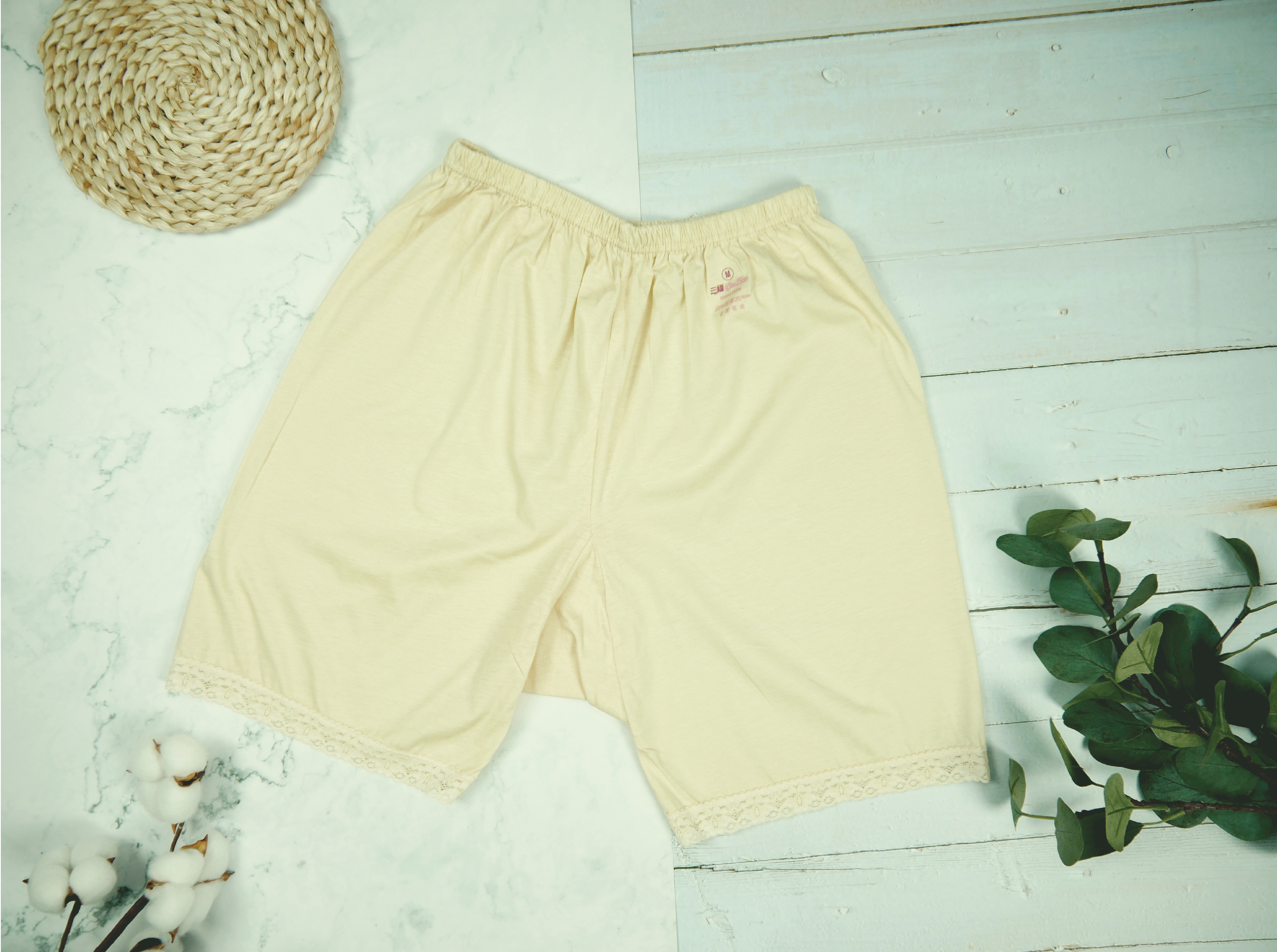 小三福 三福 100%棉單面女大半長褲