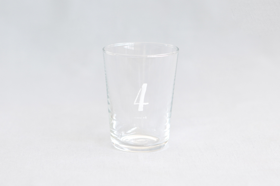 +t企劃-數字杯-4/白 玻璃杯