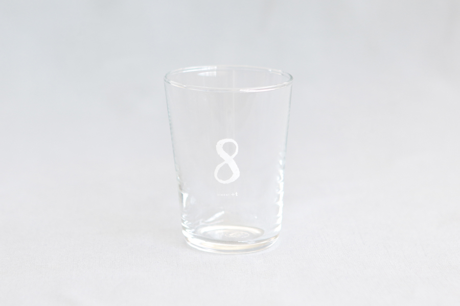 +t企劃-數字杯-8/白 玻璃杯