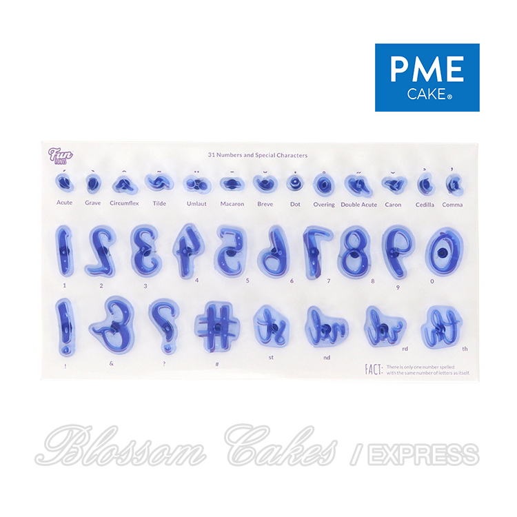 PME Fun Fonts - Numbers and Specials Stamping Set, Collection1, 31 Pieces