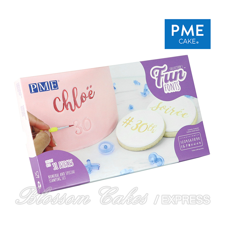 PME Fun Fonts - Numbers and Specials Stamping Set, Collection1, 31 Pieces