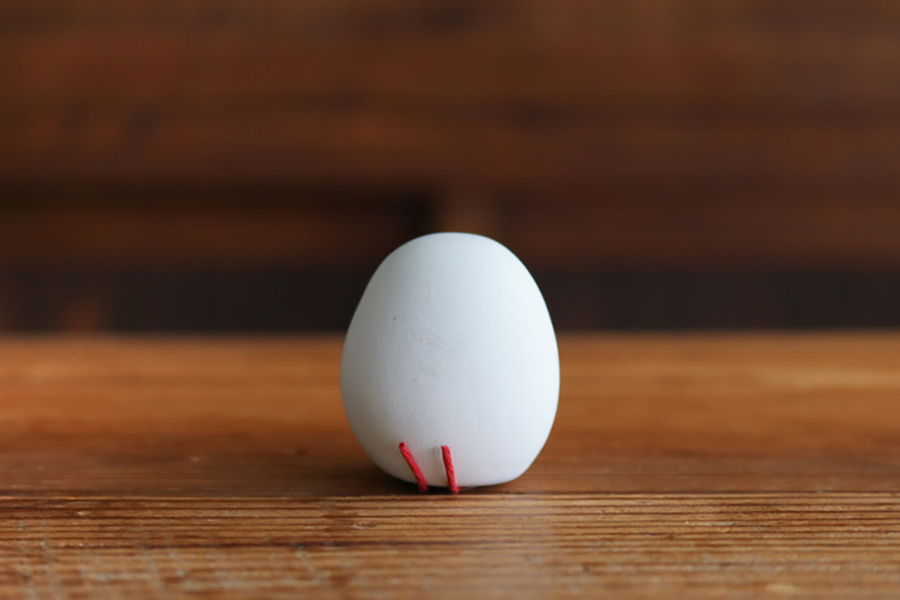 中川政七-不倒翁詩籤 白/無病息災