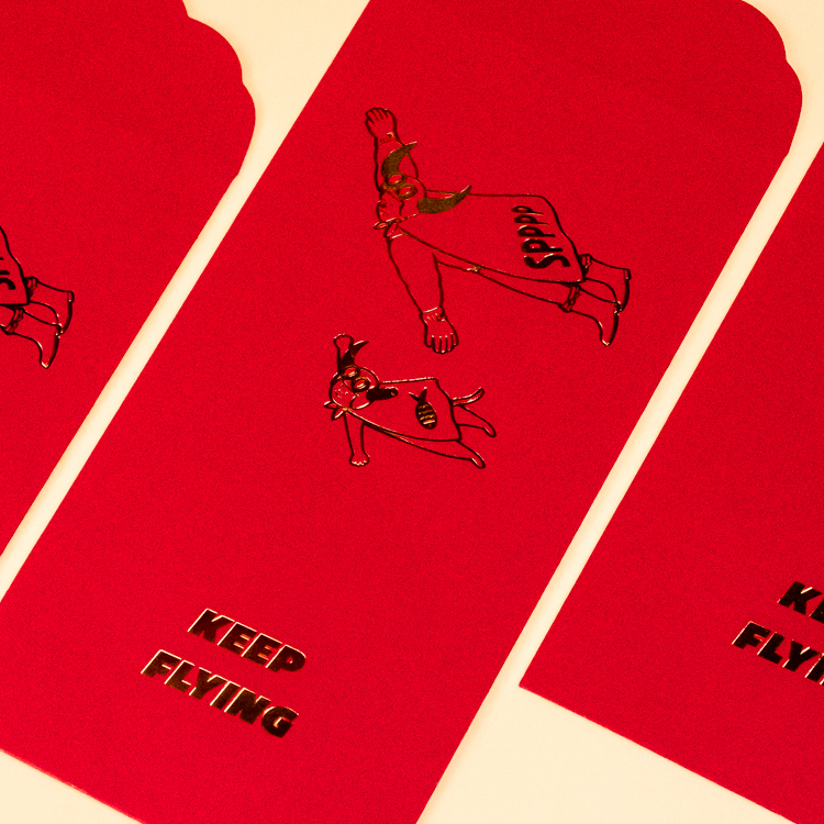 SPPPP｜Flying Boys｜燙金紅包袋 3入｜牛角飛人