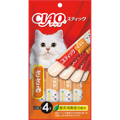 [*任選11件$138*] 日本CIAO - 雞肉味果凍片15G X4 新舊包裝隨機