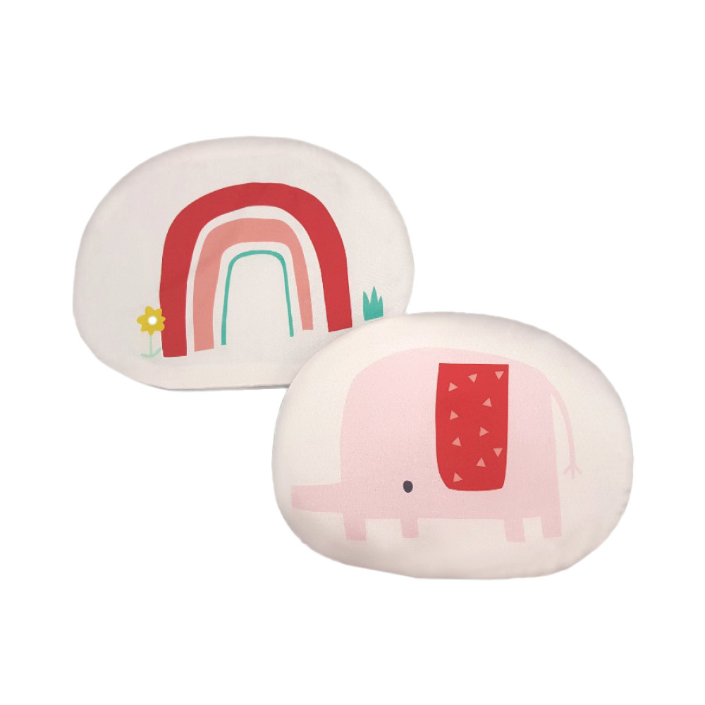 新生兒2.5護脊護頭嬰兒枕【粉紅小象Pinko】-韓國Kangaruru袋鼠寶寶甜睡安全寢具