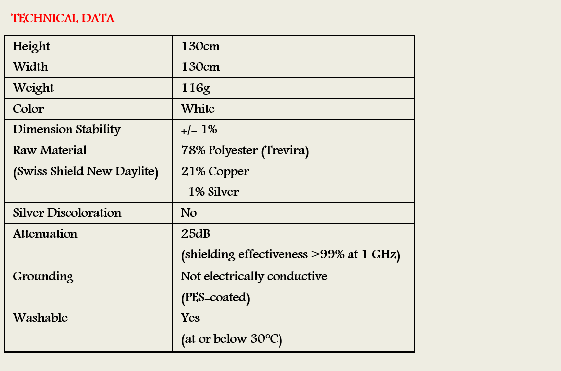 Baby Shield-ST Technical Data
