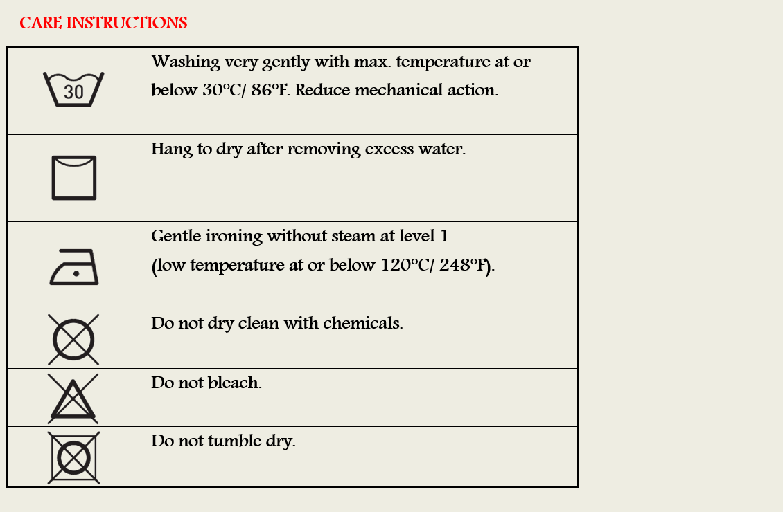 Baby Shield-ST Care Instructions