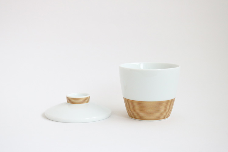 白山陶器-錆千筋 蒸碗