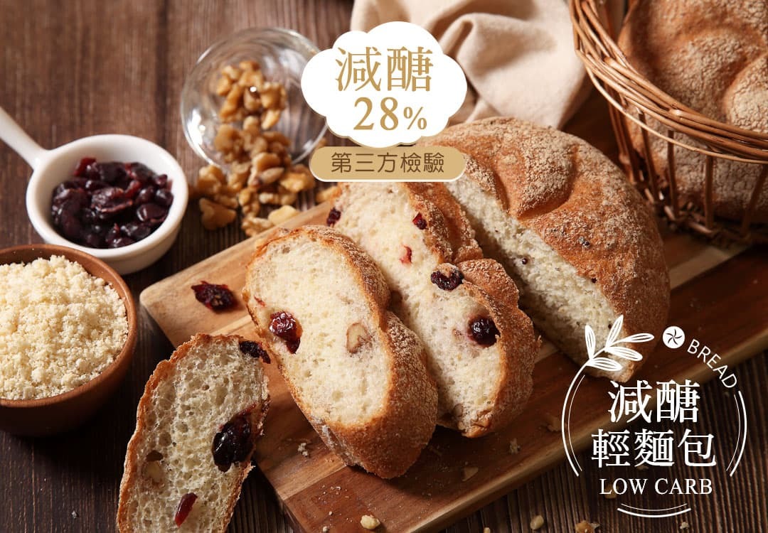 localoca減醣減卡豆渣輕麵包，減醣、減卡，高纖、減脂，低碳麵包帶來輕盈生活。