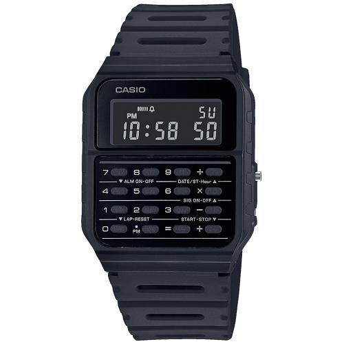 Casio CA-53WF-1B 黑色 反顯 方形計算機 復古跳字錶