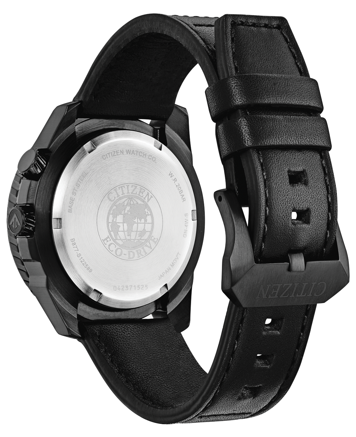 萬年鐘錶 - Citizen 星辰錶   光動能飛行兩地時間皮革男錶   BJ7135-02E  錶徑42.5MM