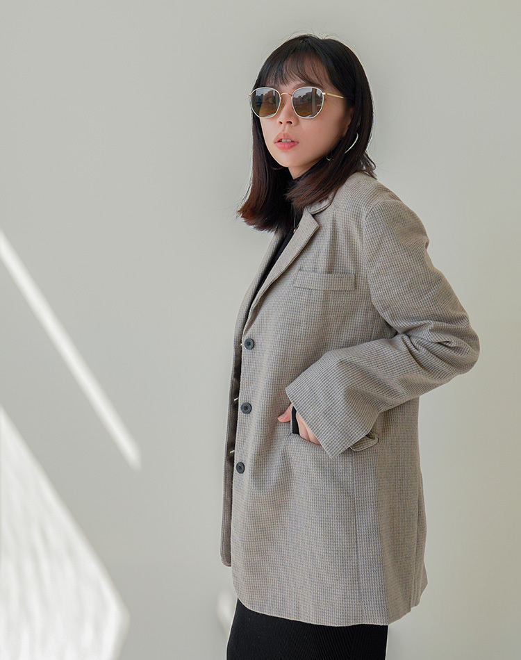 INN OUT格紋西外 - 淺色