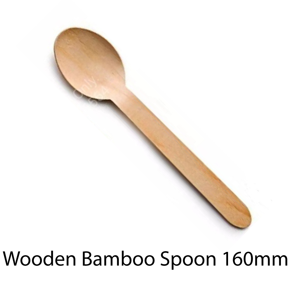 Biocom Biodegradable Wooden Spoon 160mm