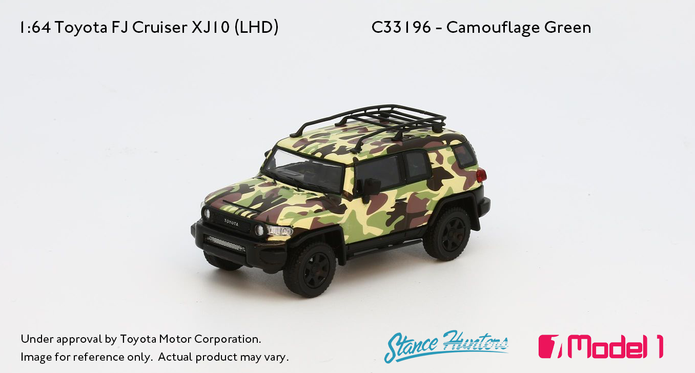 1/64 Model 1 x Stance Hunters Toyota FJ Cruiser XJ10  (迷彩)  左軚 金屬 越野車 模型 (C33196)