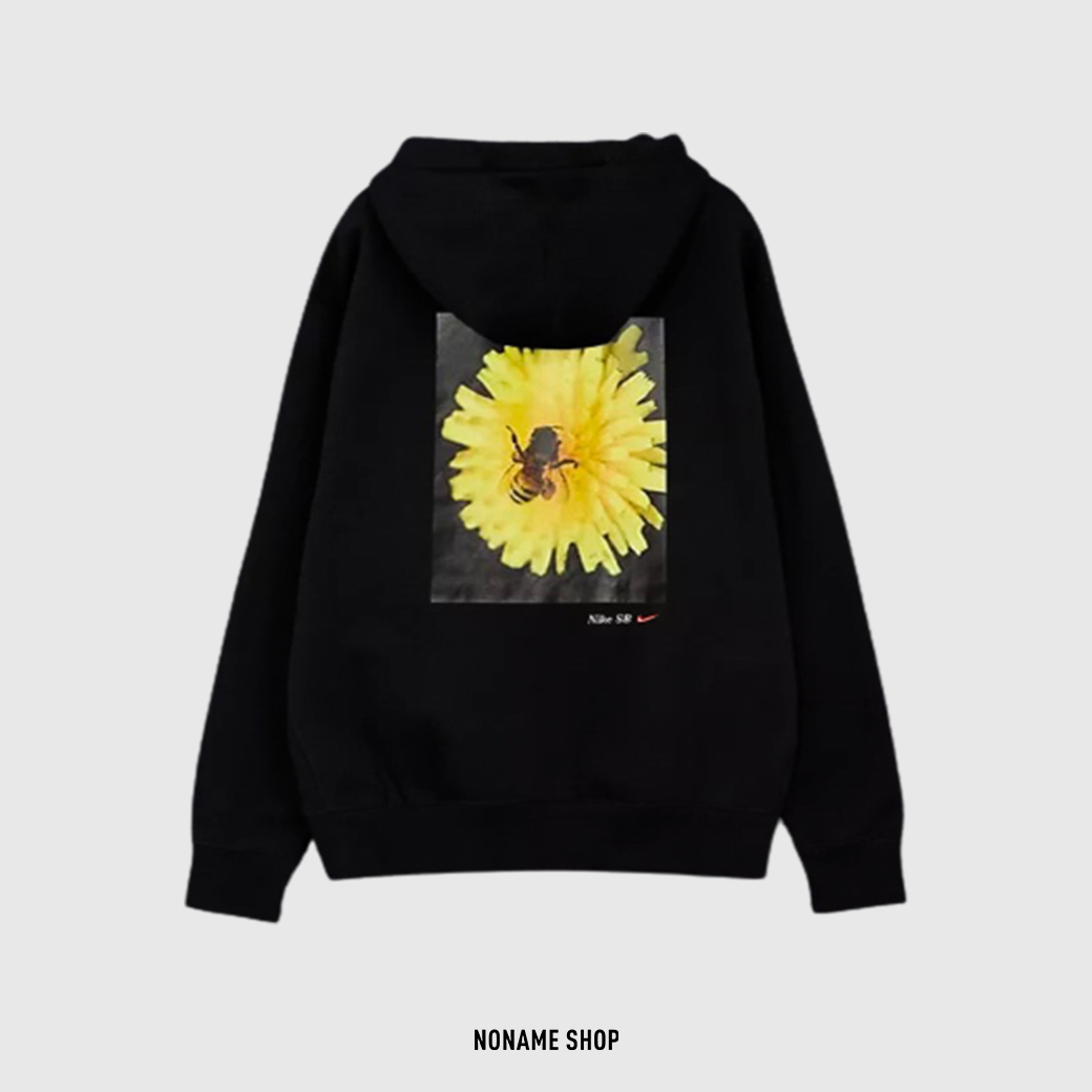 NIKE SB BEE 蜜蜂 雛菊 連帽 長袖 刷毛 帽TEE 帽T (男款)