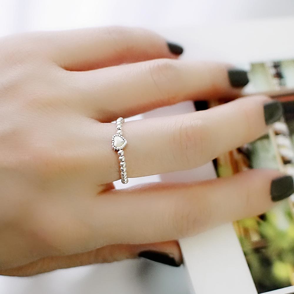 一見傾心純銀串珠戒指/SR946