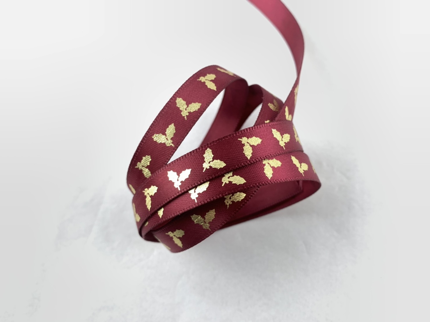 金箔雙葉/緞面/10mm