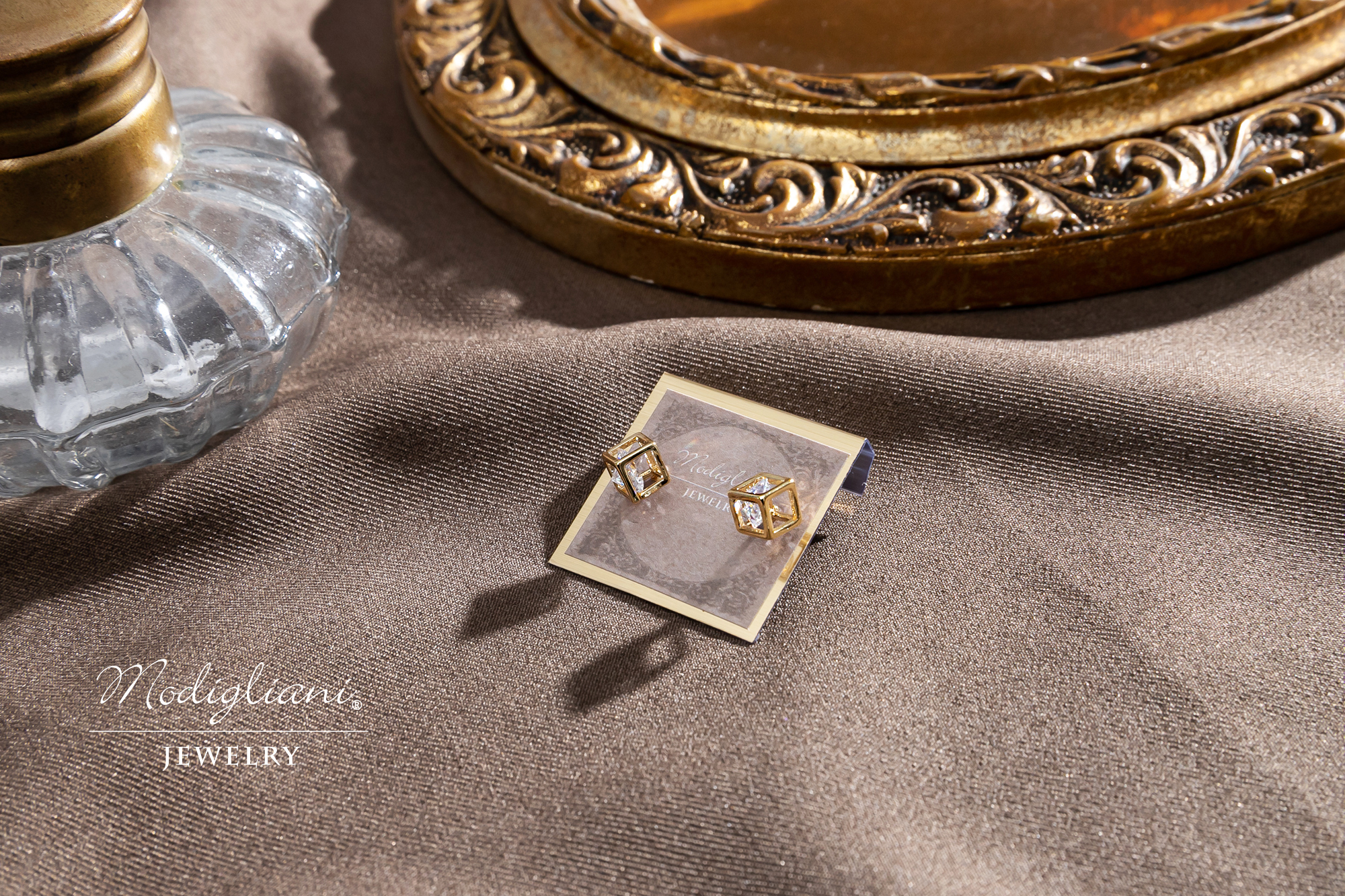 18KGP 宇宙魔方耳環