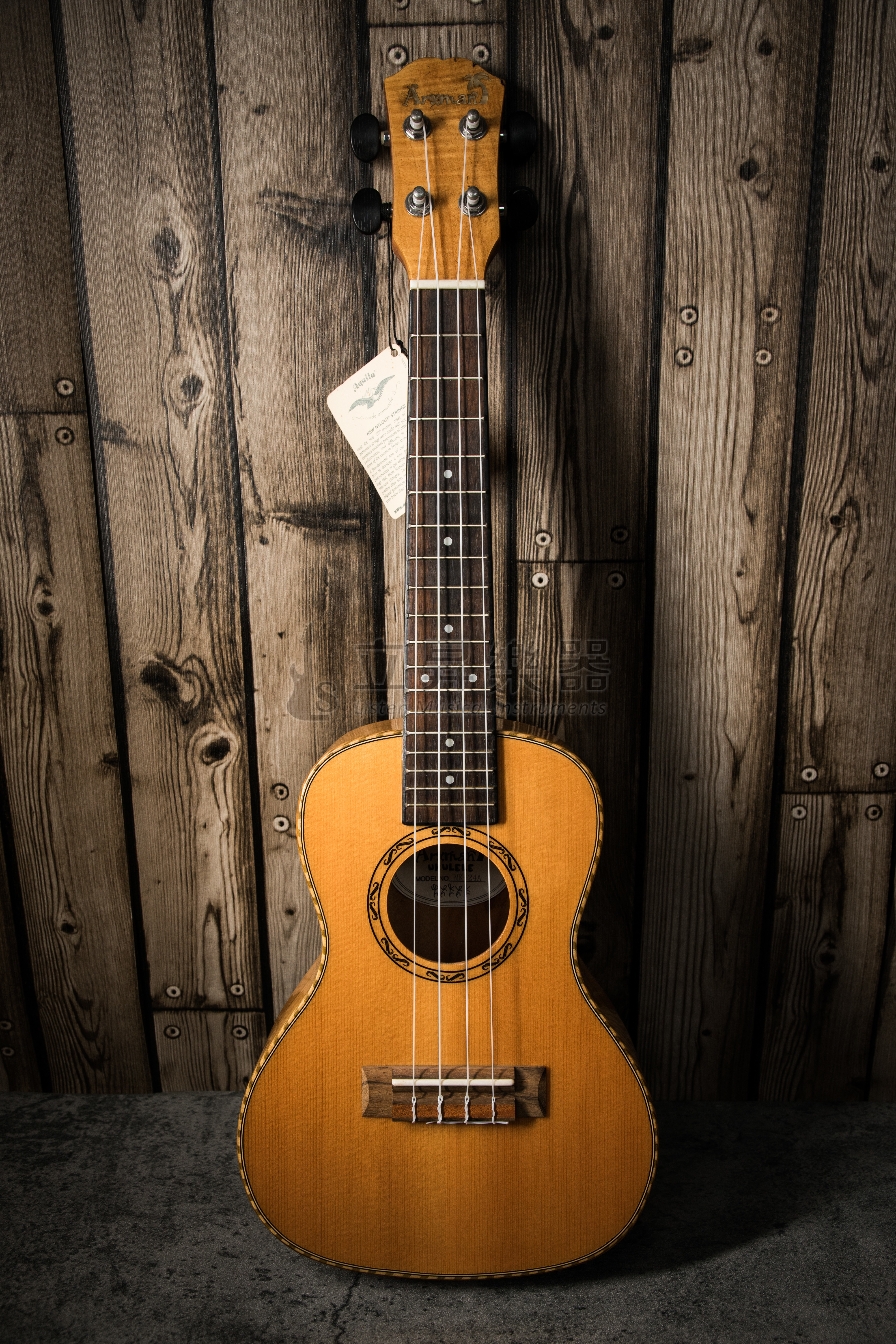 ［現貨漆裂特價出清］Arxman MK-24A  雲衫木面單板 24" 烏克麗麗 朽紋楓木側背板