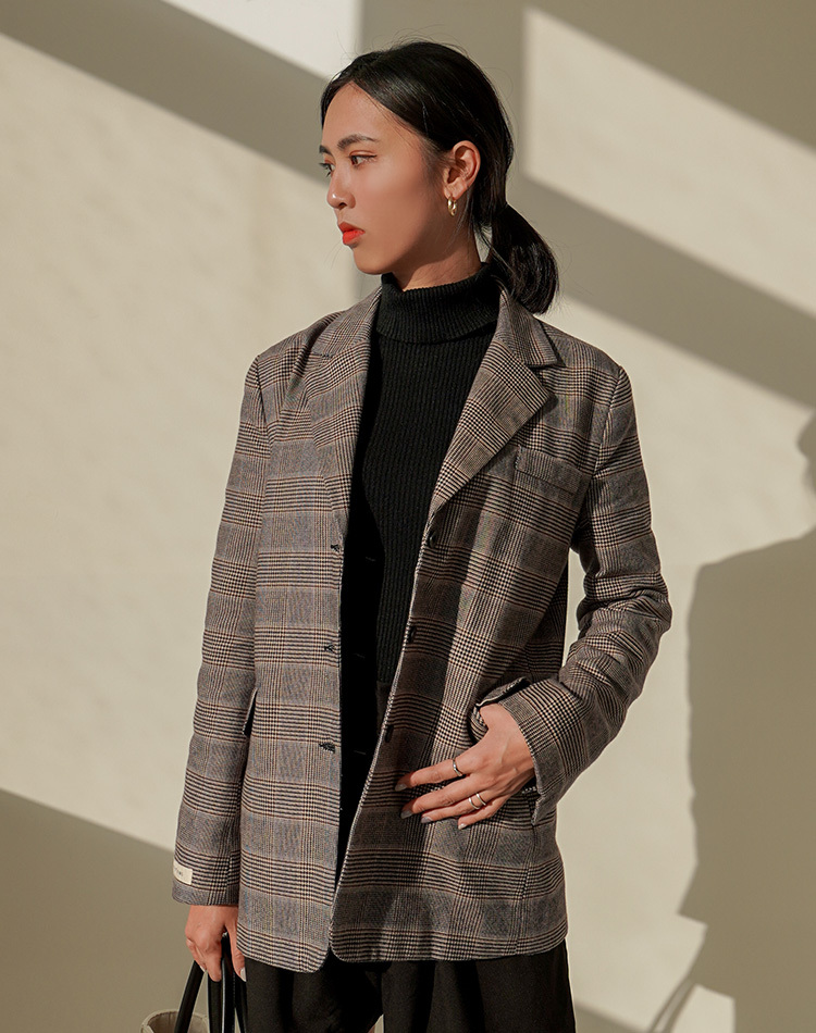 INN OUT格紋西外 – 深色