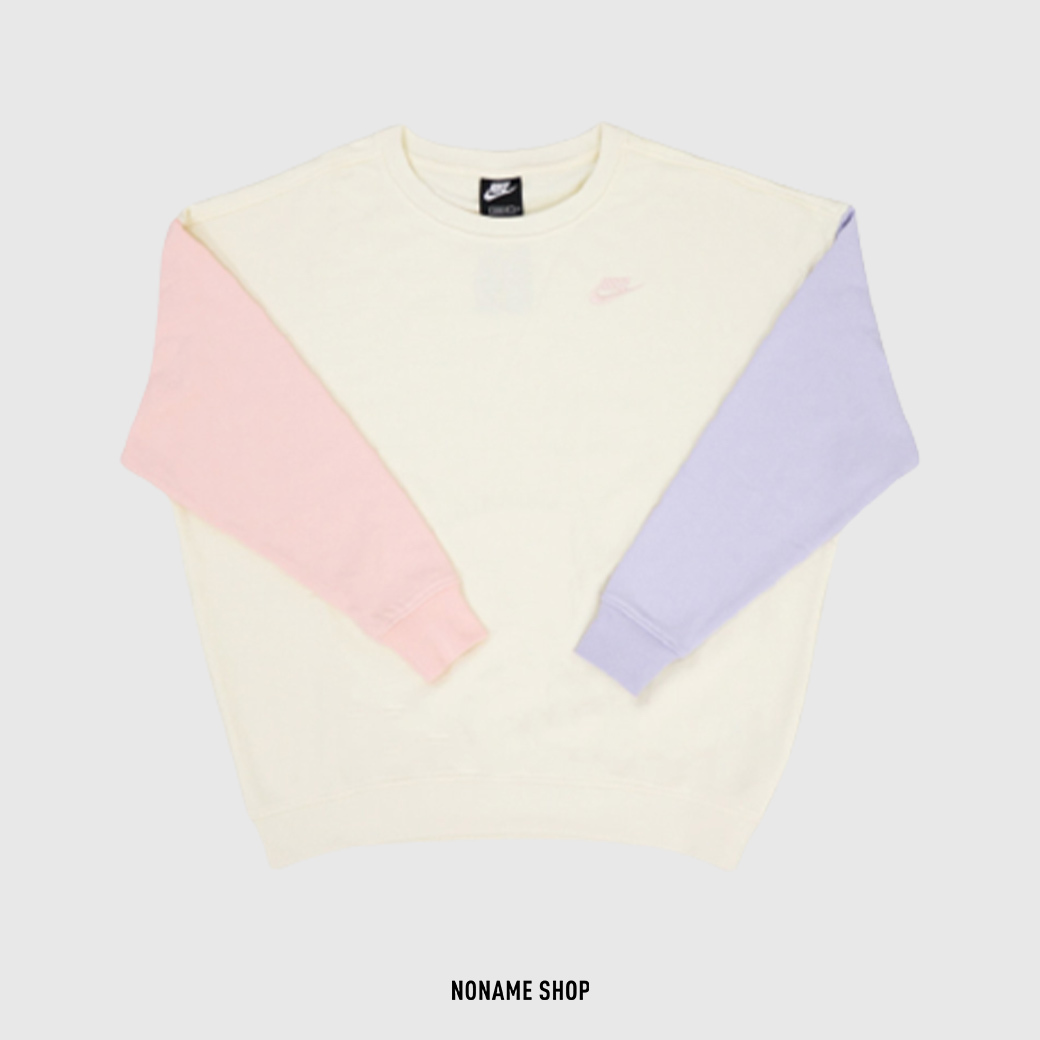 🎄聖誕限定優惠🎄 NIKE NSW Crew Pastel 馬卡龍 糖果 拼接 大學Tee 馬卡龍黃