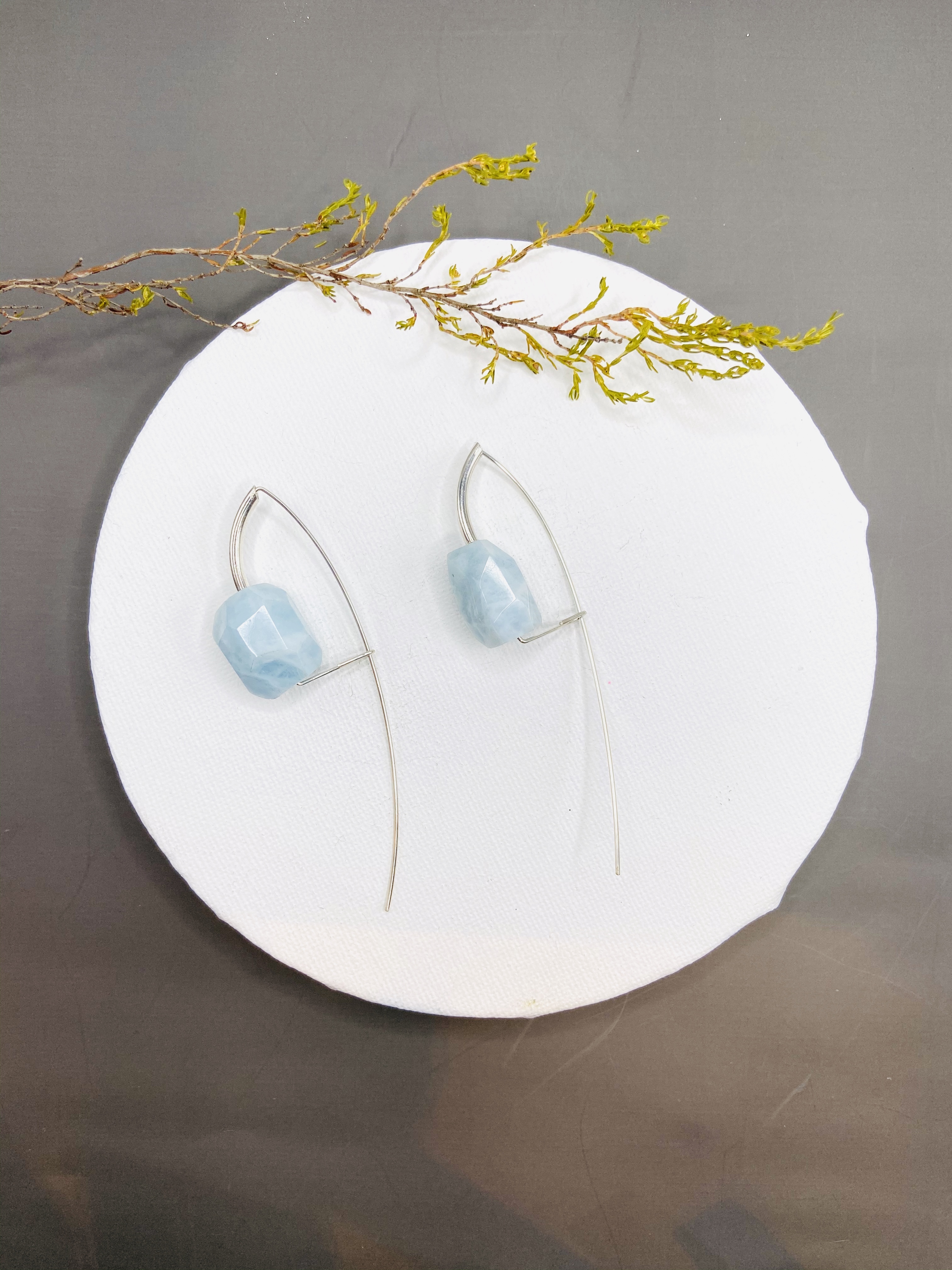 COLE COOL型格天然海藍寶14kgf種子系列耳環