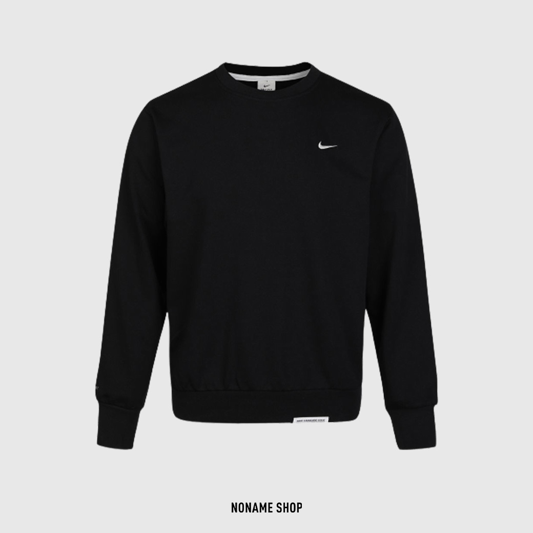 NIKE Standard Issue 白標刺繡 小勾 大學T 長袖 黑