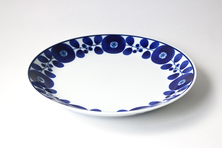 白山陶器-花開．花圈盤 L