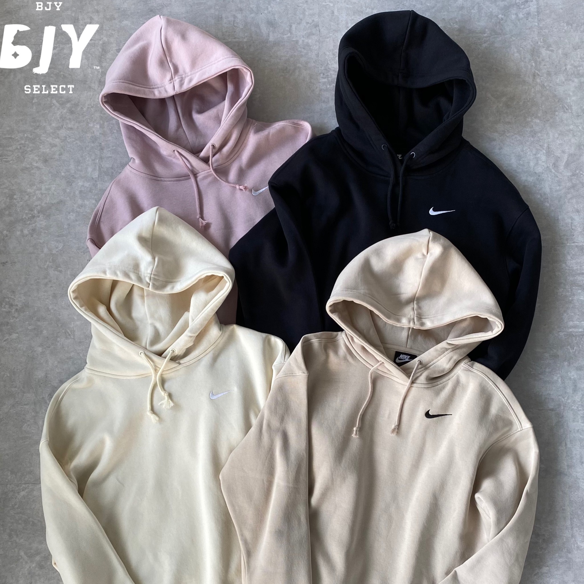 【出清】NIKE NSW HOODIE 小勾 刺繡 內刷毛 連帽 帽T CZ2591-113 奶油色