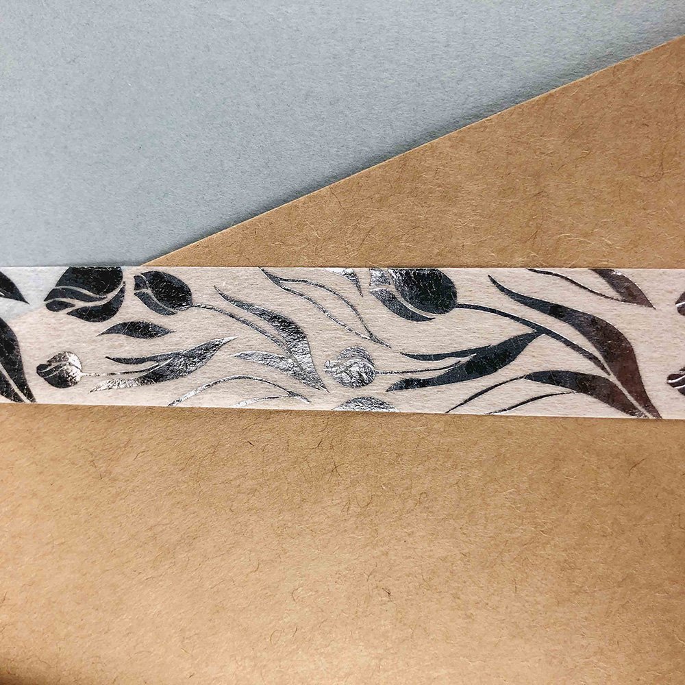 箔押春夏系列－鬱金香 銀箔 05