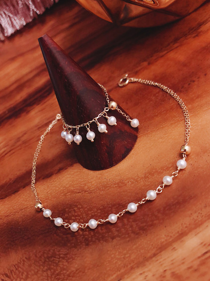 滿天星珍珠鍊戒